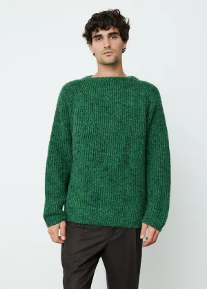 Wool Baby Alpaca Mix Rib Knit Pullover